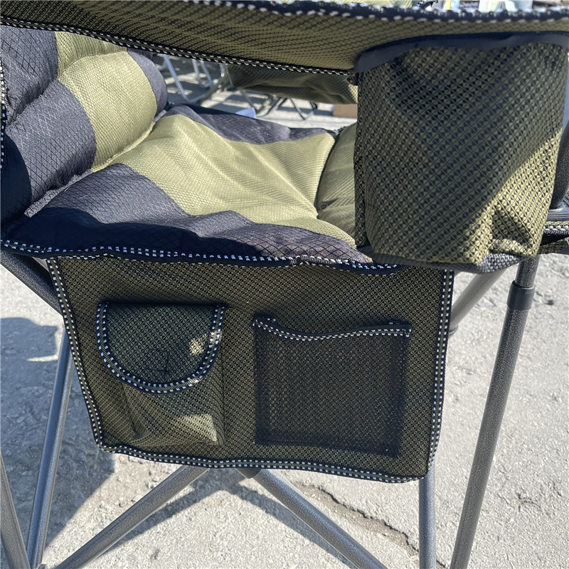 Кресло кемпинговое широкое с отсеком термосом (нагрузка до 120 кг)