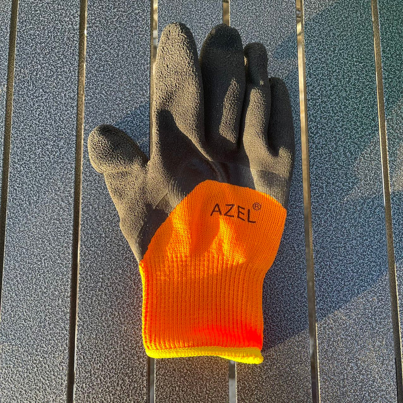 Перчатки AZEL акриловые рифленые утепленные, 2-ой облив