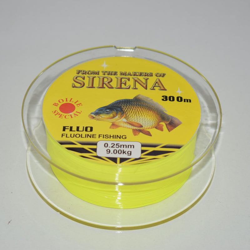 Леска Sirena, 300м, флуоресцентная желтая WEI-x18