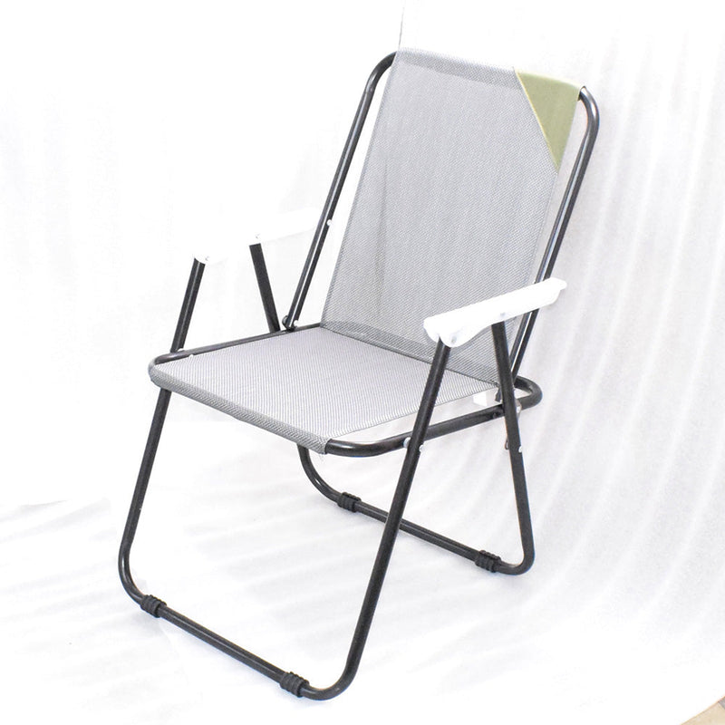 Кресло металлическое с белыми подлокотниками