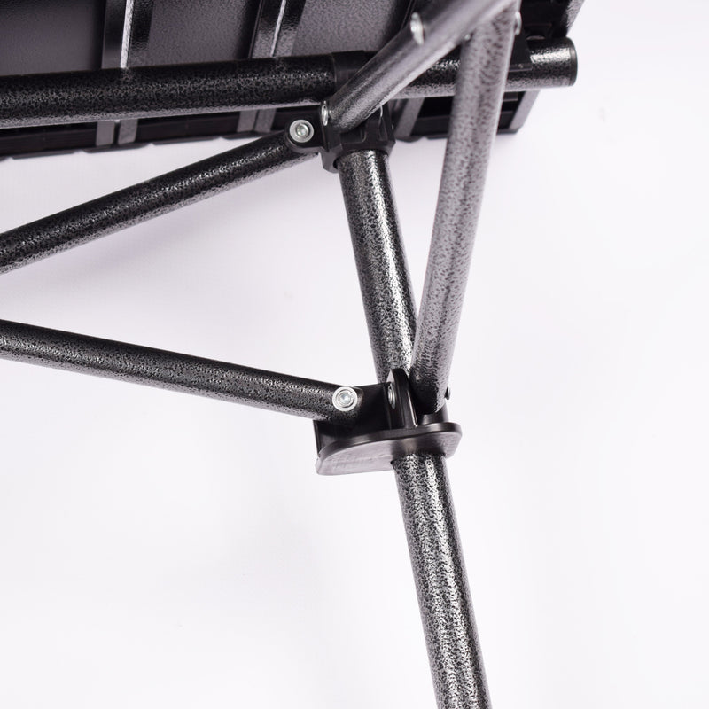 Черный Стол складной металлический длинный96х55х50см